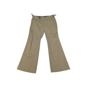Vintage Y2K American Eagle Low Rise Wide Leg Pants Tan Belted Womens Streetwear